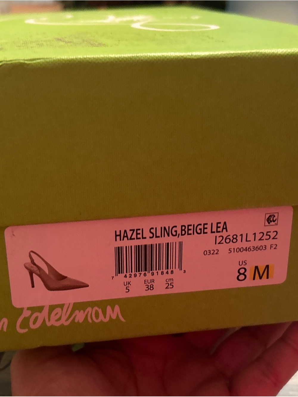 Sam Edelman Beige Slingback Pointed Toe Heels - Picture 11 of 11
